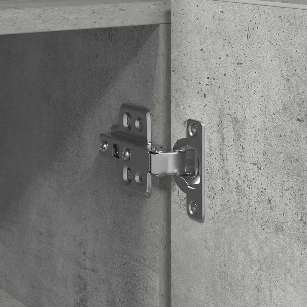 Buffet Cinza Concreto Madeira Engenheirada 116 x 30 x 75 cm
