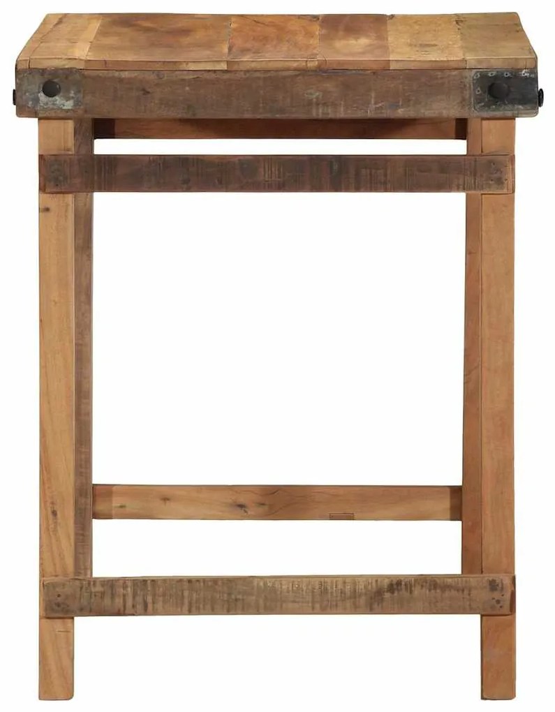 Mesa de Jantar vidaXL 55x60x76 cm em Madeira Recuperada
