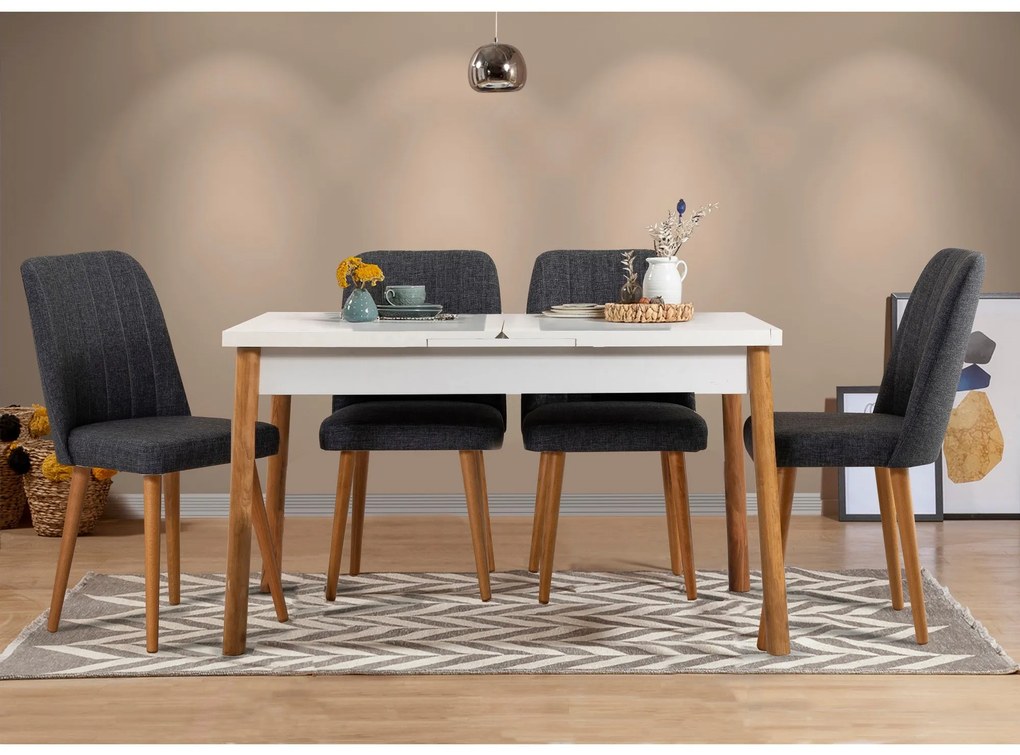 Conjunto de Mesa de Jantar Extensível Santiago – Pinheiro Atlântico Br