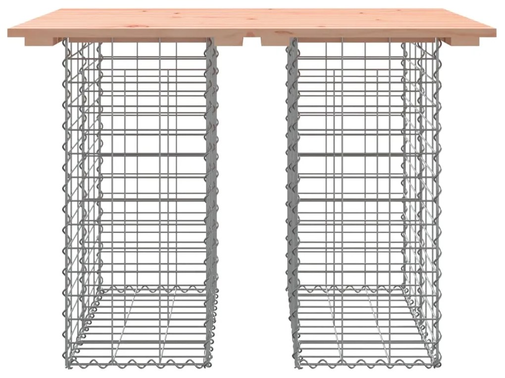 Banco jardim design gabião 100x70x72 cm madeira douglas maciça