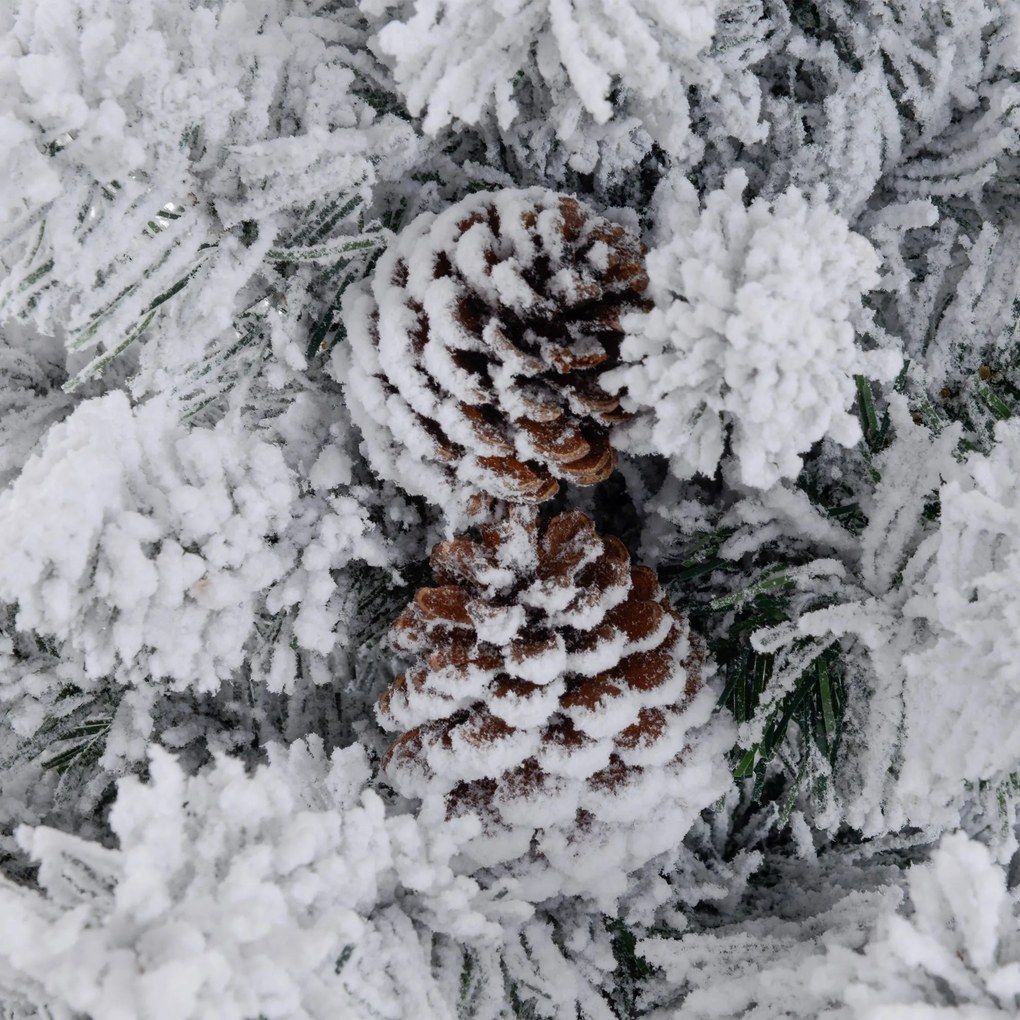 HOMCOM Árvore de Natal 90 cm Árvore de Natal Artificial Nevado com 50