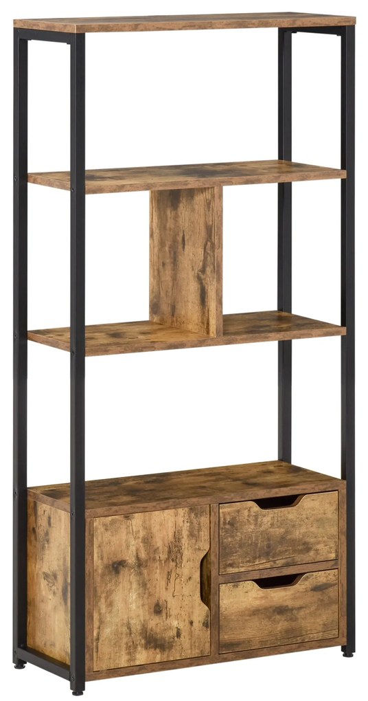 Estante com Prateleiras – Modelo Ålesund – 58x24x122 – Madeira – 6 Nív
