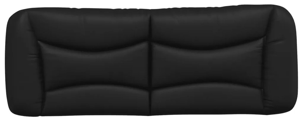 Almofadão de cabeceira 120 cm couro artificial preto
