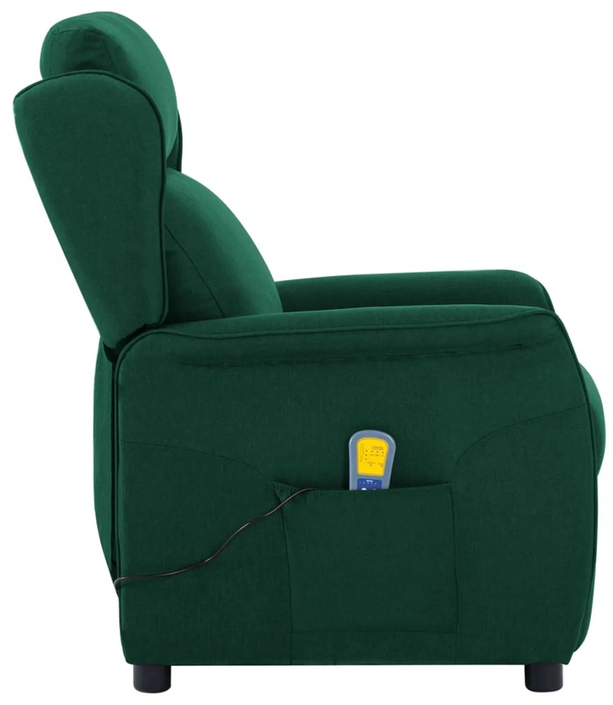 Cadeira de Massagem Verde Escuro em Tecido