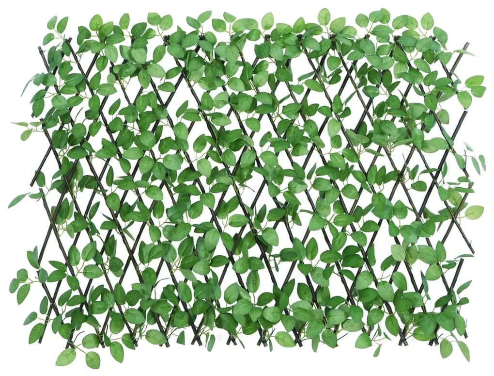  Treliça de hera artificial extensível 5 pcs 180x65 cm verde