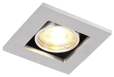 LED Foco embutido inteligente em aço com Wi-Fi GU10 inclinável - Qure Moderno