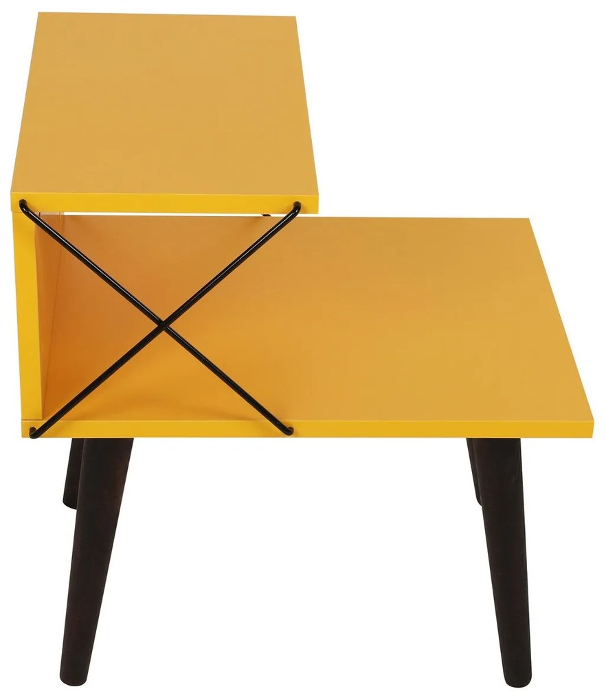 Mesinha de Cabeceira Cross – Amarela – 50x55x40 cm