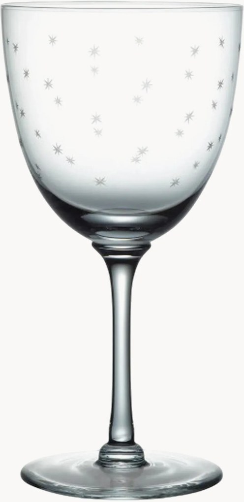 Copos de vinho em cristal artesanal Stars, conjunto de 2