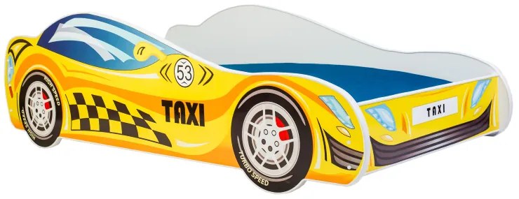 Cama infantil TAXI 140x70 multicolorido - com colchão incluído
