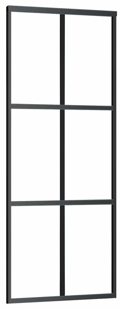 Porta deslizante c/ conj. ferragens 76x205cm vidro ESG preto