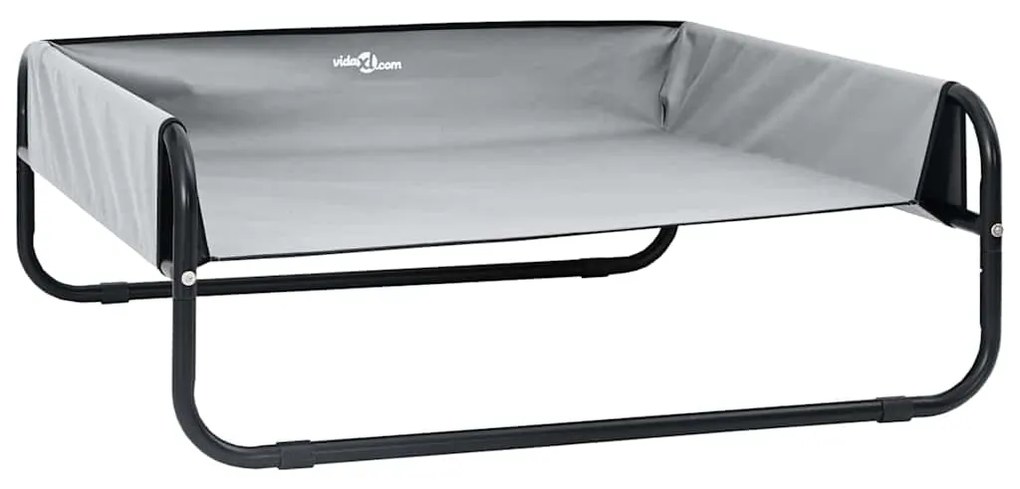 Cama Elevada para Cão Cinza Claro S Tecido Oxford e Aço