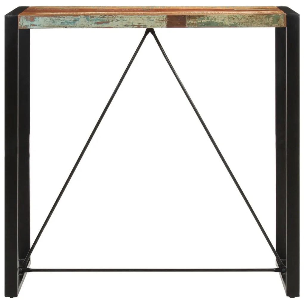 Mesa de bar 110x55x110 cm madeira recuperada maciça