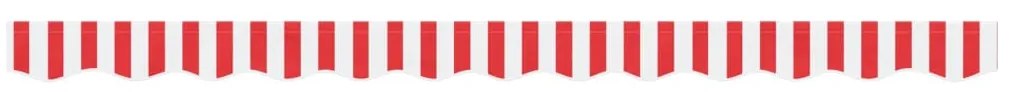 Tecido substituição p/ sanefa toldo 3 m riscas vermelho/branco