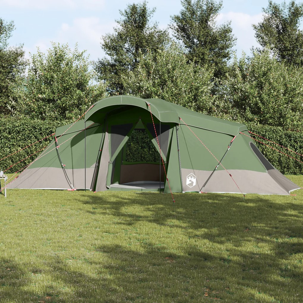 Tenda Familiar vidaXL com Janelas Domus Verde para 6 Pessoas à Prova d'Água