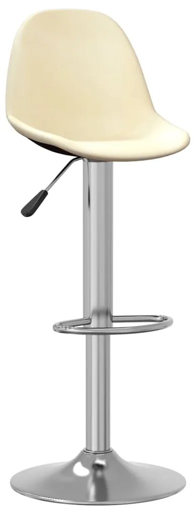 Bancos de bar 2 pcs tecido cor creme