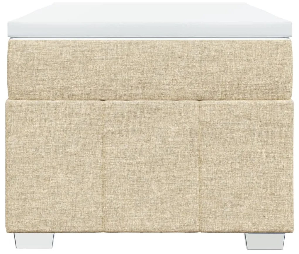 Cama com molas/colchão 90x190 cm tecido cor creme