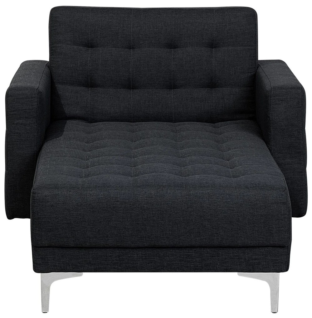 Chaise-longue reclinável em tecido cinzento grafite ABERDEEN Beliani