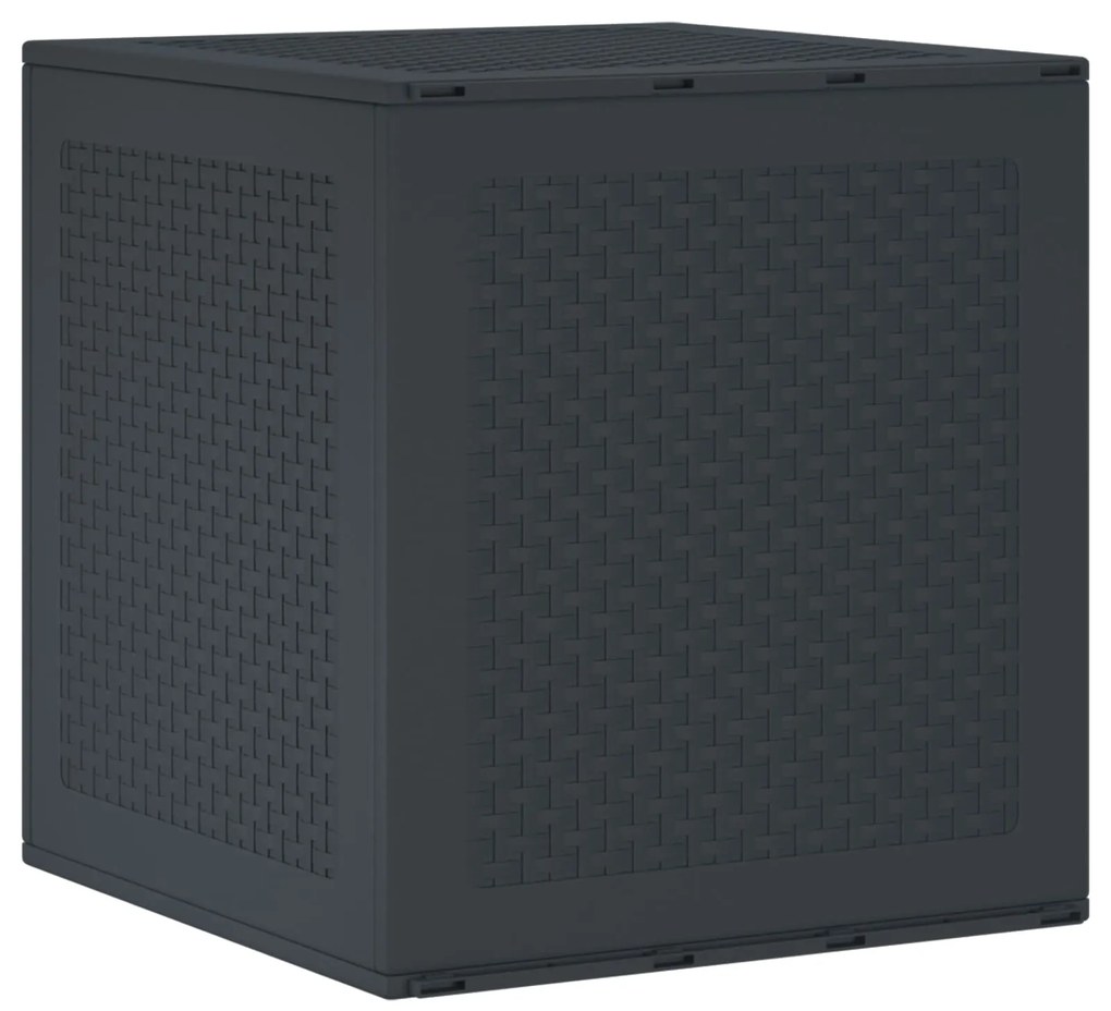 vidaXL Caixa de Armazenamento Antracite 55 x 53 x 57 cm Polipropileno