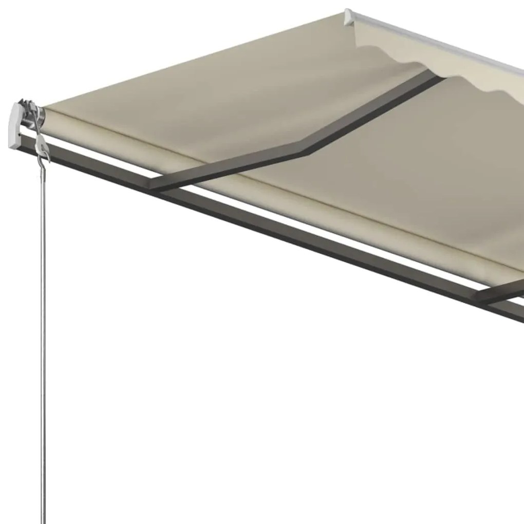 Toldo retrátil manual independente 450x350 cm cor creme