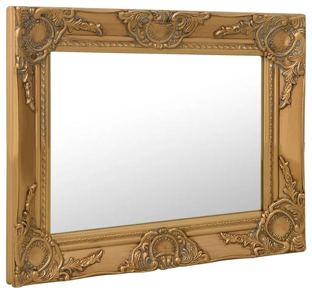 Espelho de parede estilo barroco 50x40 cm dourado