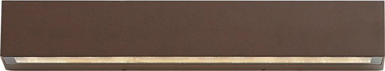 Candeeiro de parede exterior industrial castanho ferrugem 38cm incl. LED IP65 - Hannah