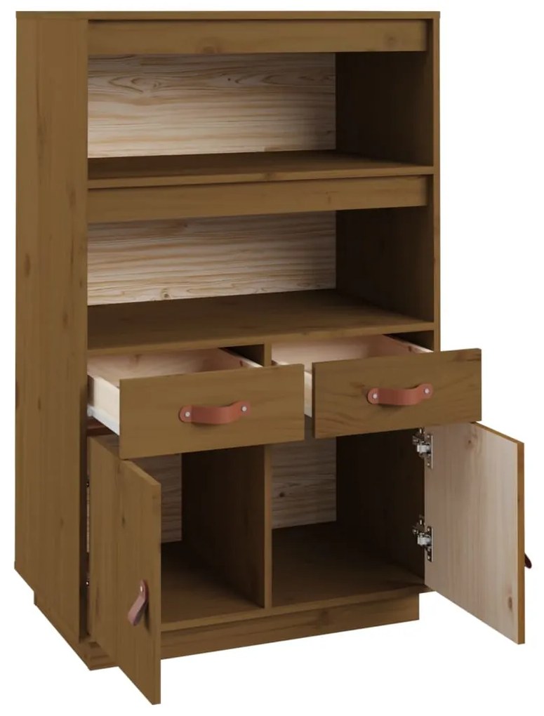 Aparador alto 67x40x108,5 cm pinho maciço castanho mel