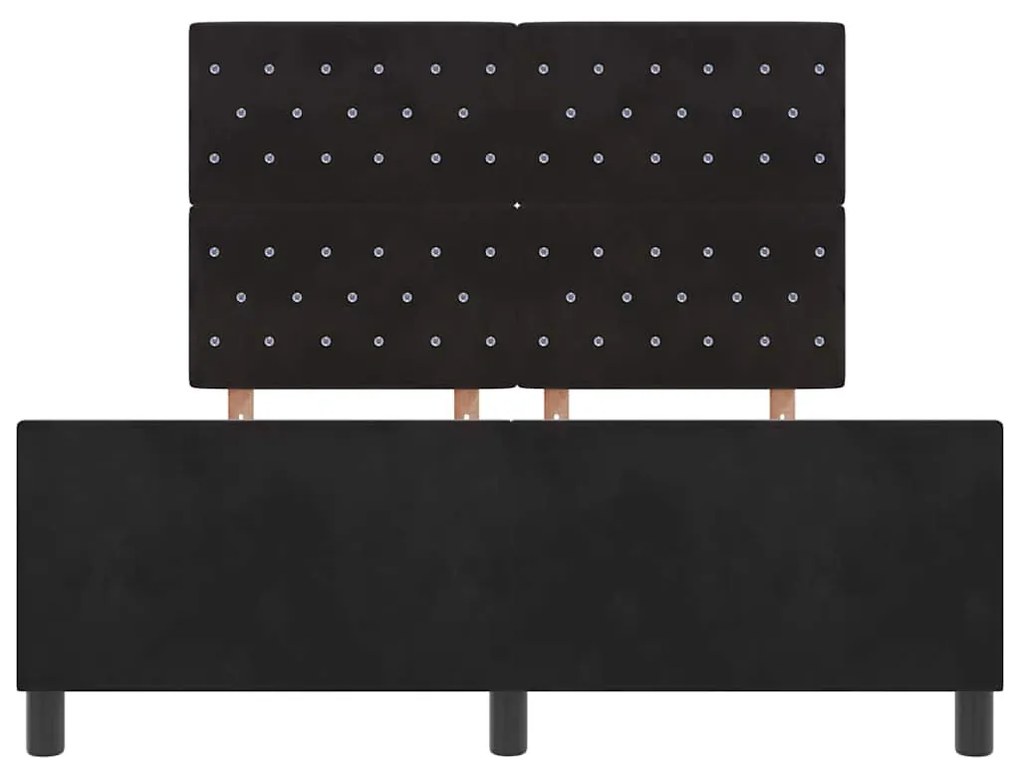 Cama vidaXL Preta 160x200 cm Veludo