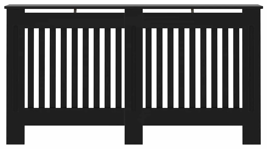 Cobertura de radiador 152x19x81,5 cm MDF preto