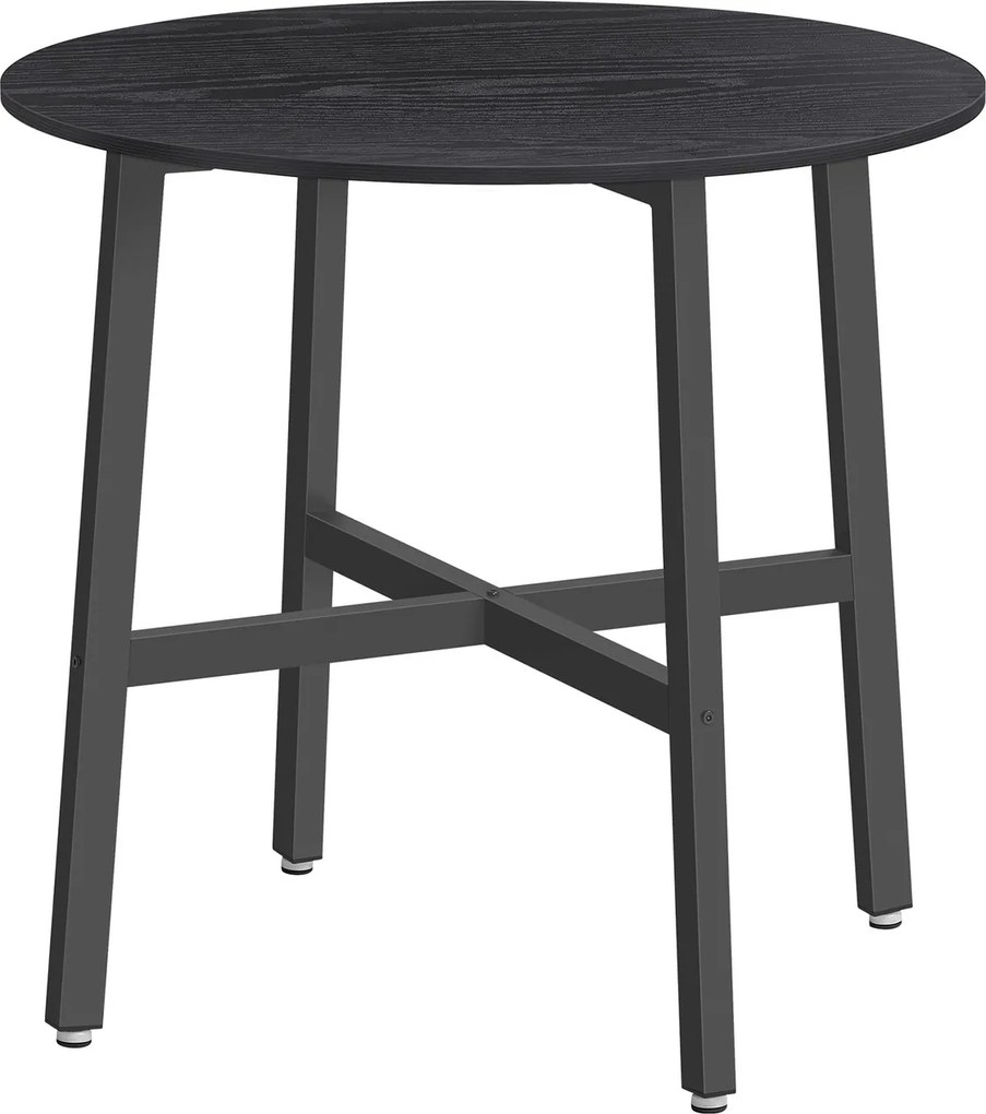 Mesa de jantar redonda pequena 80 cm de diâmetro (CADEIRAS NÃO INCLUIDAS) preta