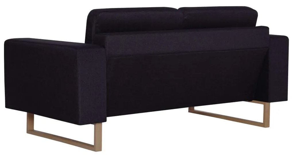 2 pcs conjunto de sofás tecido preto