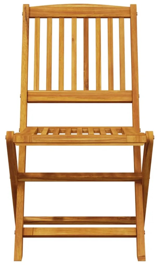 5 pcs conj. jantar dobrável para jardim madeira acácia maciça