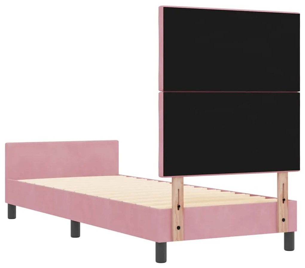 Cama vidaXL Rosa 80x200 cm Veludo