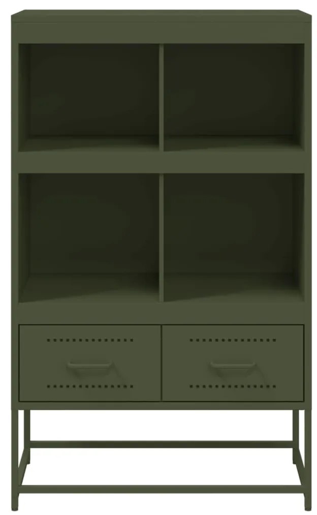 Móvel alto 68x39x111,5 cm aço verde azeitona