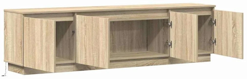 Armário para TV vidaXL com LED Carvalho Sonoma 180x38x49 cm Madeira en