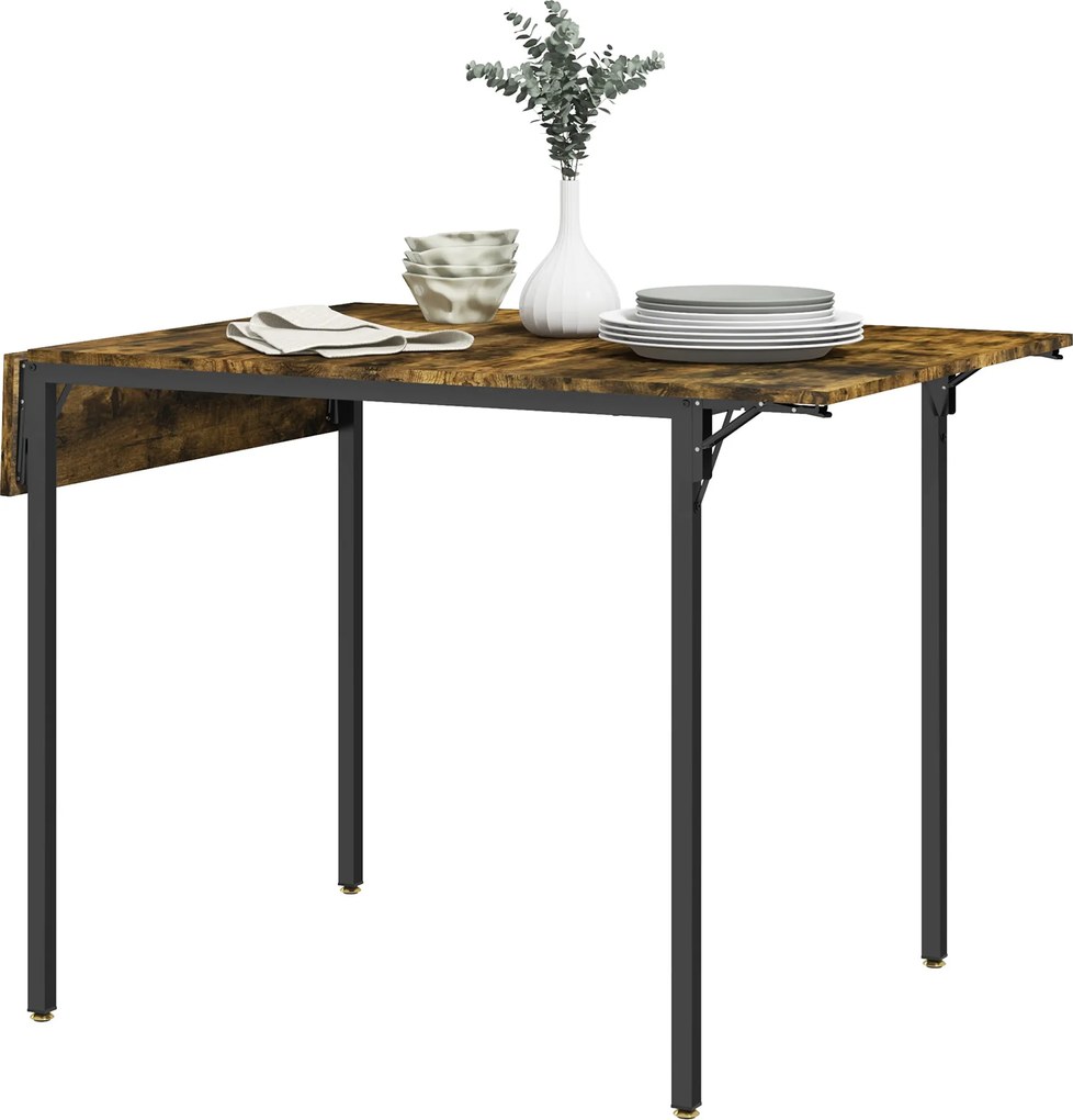 Mesa de jantar com 2 abas, estilo industrial CADEIRAS NÃO INCLUÍDAS), extensível, mesa com abas para 2 a 4 pessoas (CADEIRAS NÃO INCLUÍDAS)