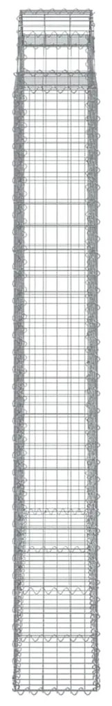 Cestos gabião arqueados 10 pcs 200x30x220/240 ferro galvanizado