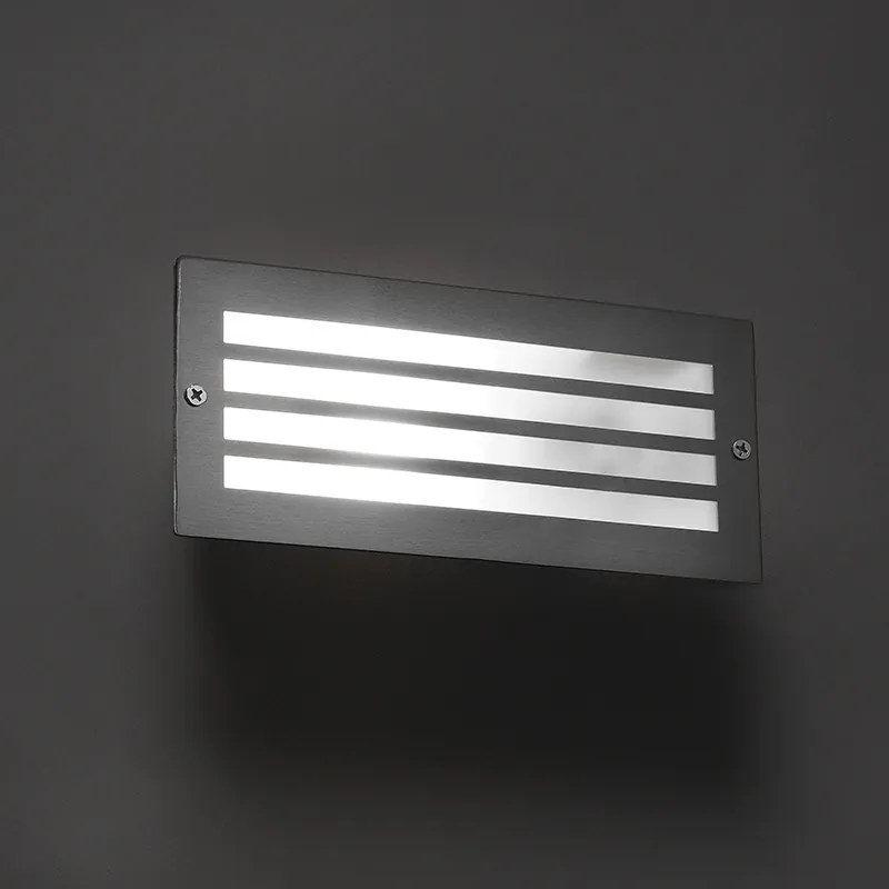 Candeeiro embutido moderno em aço IP44 - Hurricane