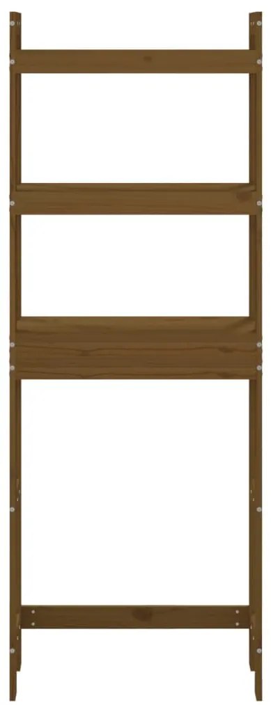 Toalheiro 63x26x171 cm madeira de pinho maciça castanho-mel