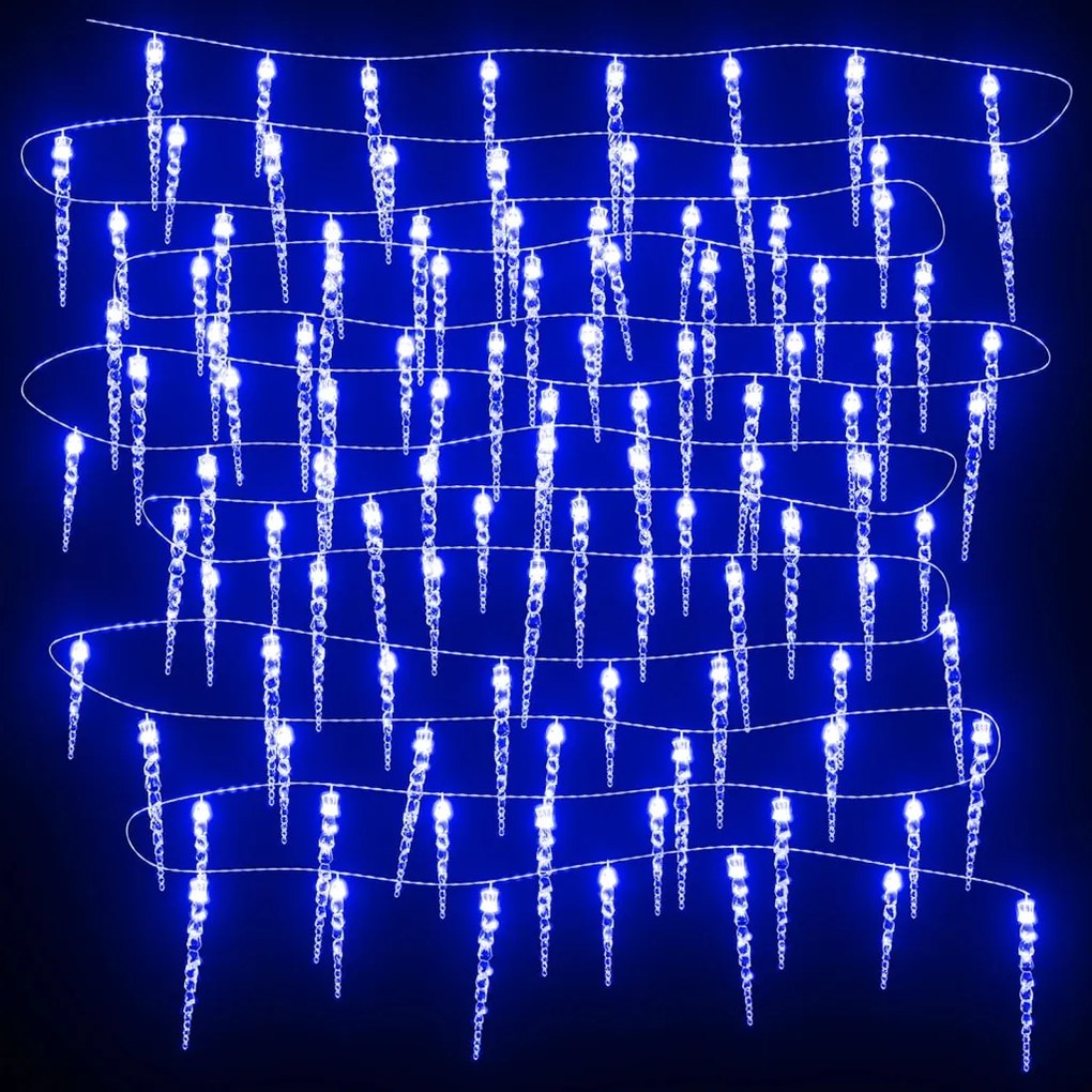 Luz Natal em forma pingente gelo 100 pcs acrílico azul