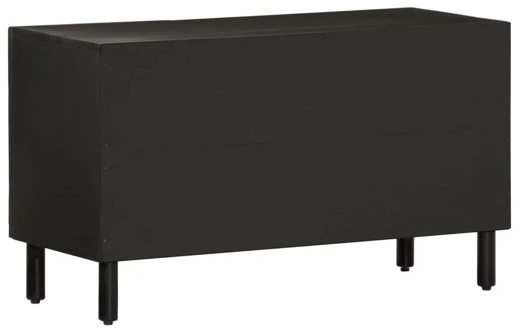 Móvel de TV 80x31x46 cm madeira de mangueira maciça preto