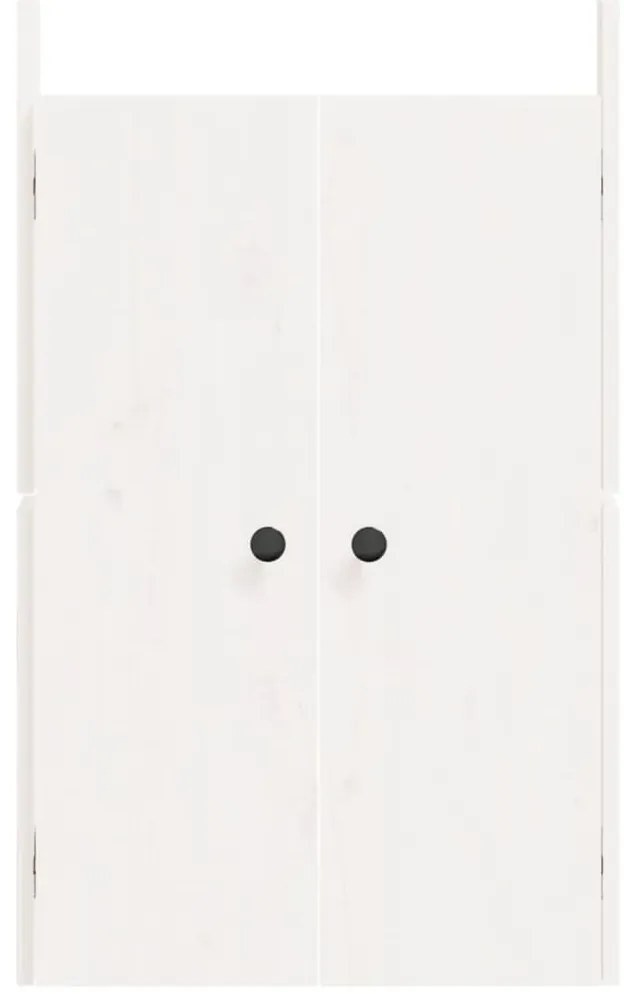 Portas de cozinha para exterior 50x9x82 cm pinho maciço branco