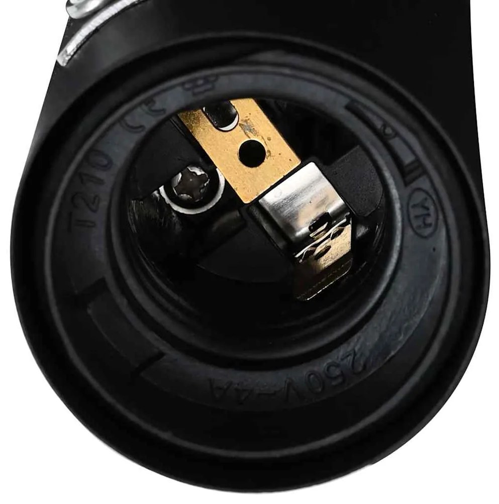 Spotlight de Teto Ajustável em Dois Sentidos Preto E27