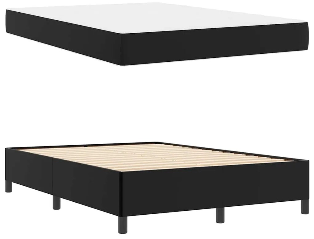 Estrutura de cama com colchão Preto 140 x 190 cm