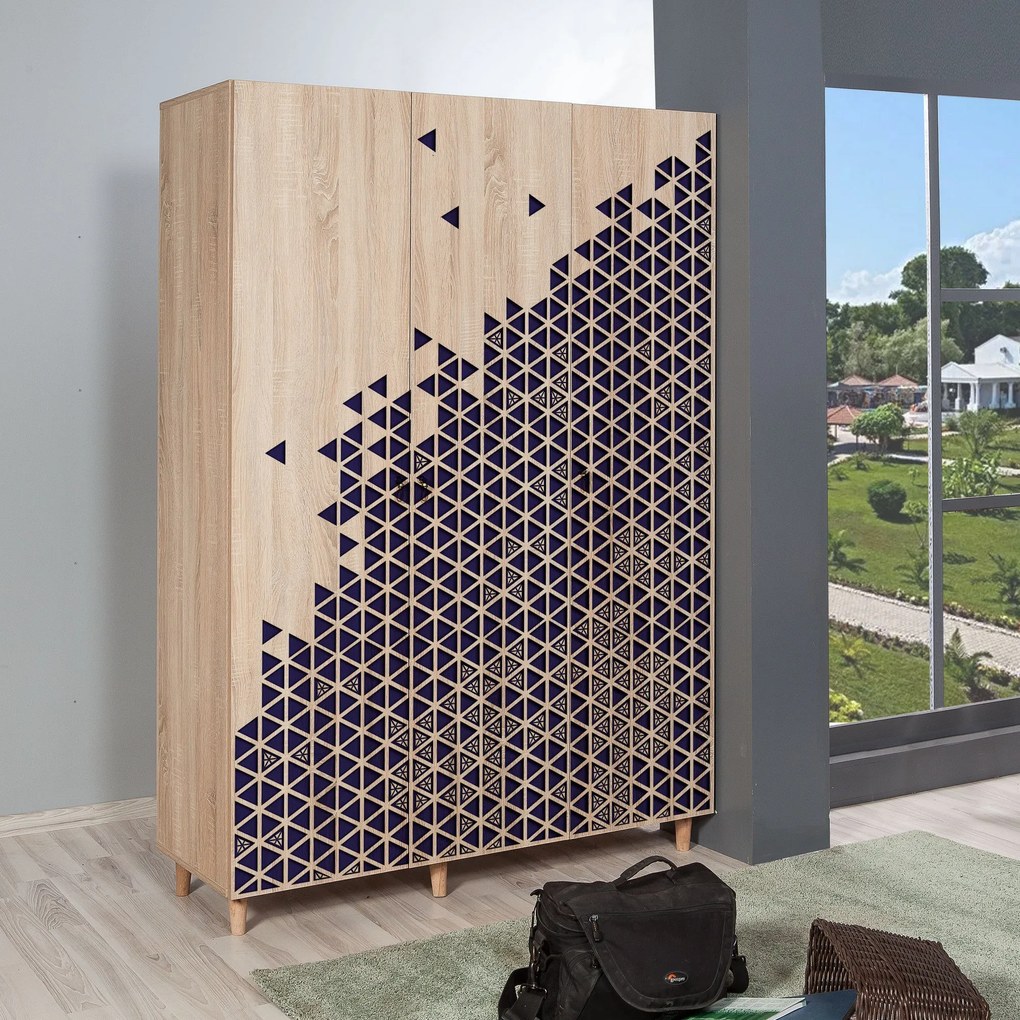 Roupeiro Mode – Carvalho Sonoma – 135 cm x 192 cm x 52 cm