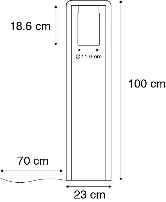 Candeeiro de pé exterior moderno preto IP44 - Jarra Balanco Moderno