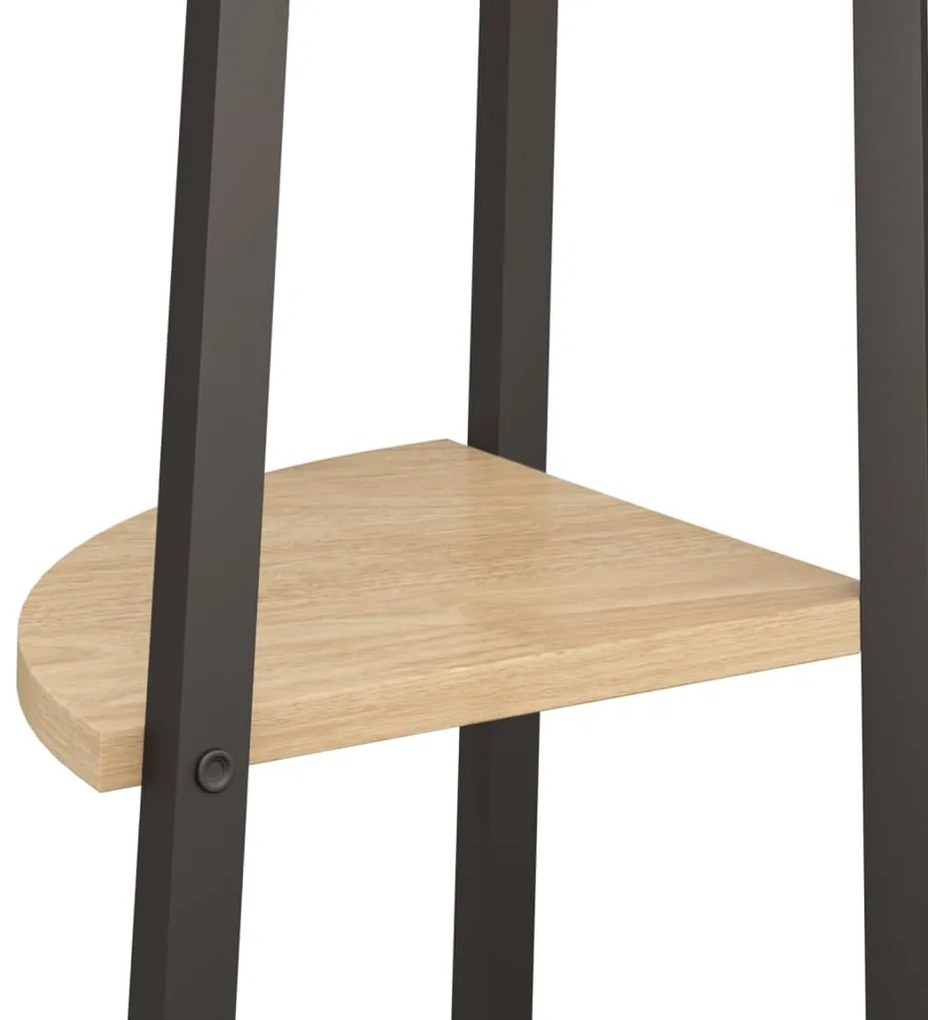 Unidade 3 pratel. de canto 45,5x31,5x120cm castanho-claro/preto