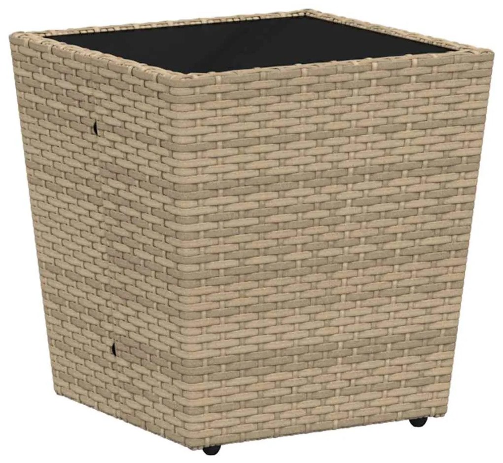 Conjunto de bistrô de jardim vidaXL com 3 peças e almofadas Bege em Ra