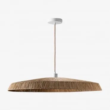 Lâmpada De Teto Suspensa Em Ráfia Velcko Natural - Sklum