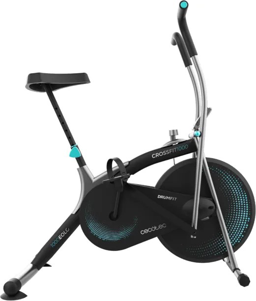 Bicicleta indoor Drumfit WOD Rider 1000 Eolo com resistência de ar ajustável manualmente