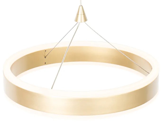 Candeeiro suspenso de latão 30 cm incl. LED regulável em 3 níveis - Lyani Design